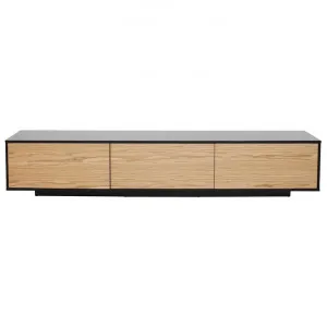 Palma 2 Drawer Flip Door TV Unit, 230cm, Natural / Black by Conception Living, a Entertainment Units & TV Stands for sale on Style Sourcebook