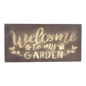 "Welcome To My Garden" Rustic Metal Wall Plaque, 60cm by Want GiftWare, a Wall Hangings & Decor for sale on Style Sourcebook