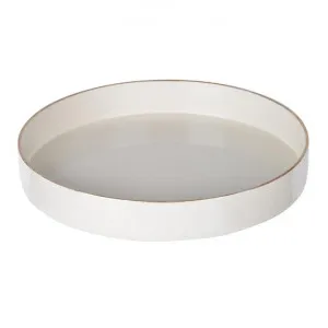 Massillon Round Tray, White by Affinity Furniture, a Trays for sale on Style Sourcebook