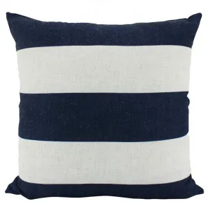 Bronte Linen Euro Cushion, Navy Stripe by NF Living, a Cushions, Decorative Pillows for sale on Style Sourcebook