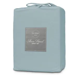 Ardor Boudoir Micro Flannel Bed Sheet Set, King, Blue by Ardor Boudoir, a Bedding for sale on Style Sourcebook