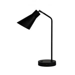 Thor Metal Desk Lamp with USB Port, Black by Oriel Lighting, a Desk Lamps for sale on Style Sourcebook