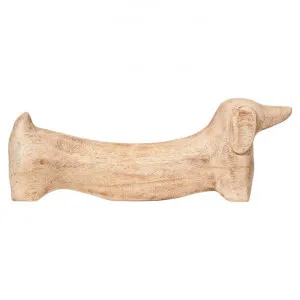 Charlie Carved Mango Wood Sausage Dog Sculpture by Casa Sano, a Statues & Ornaments for sale on Style Sourcebook
