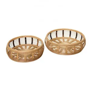 Elsie 2 Piece Bamboo Round Tray Set by j.elliot HOME, a Trays for sale on Style Sourcebook