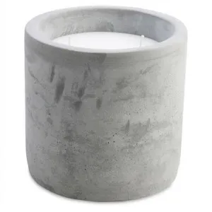 Moore Cement Candle Holder with Metal Lid, Large by Casa Uno, a Candles for sale on Style Sourcebook