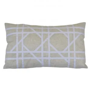 Riviera Fabric Lumbar Cushion Cover, Beige by COJO Home, a Cushions, Decorative Pillows for sale on Style Sourcebook