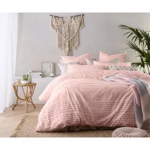 Vintage Design Homeware Betty Washed Cotton Quilt Cover Set, King, Blush by Vintage Design Homeware, a Bedding for sale on Style Sourcebook