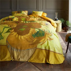 Beddinghouse Van Gogh Sunflowers Cotton Sateen Quilt Cover Set, King by Beddinghouse x Van Gogh, a Bedding for sale on Style Sourcebook