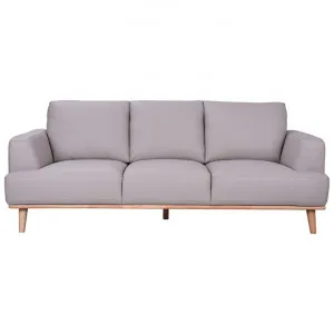 Rocella Italian Leather Sofa, 3 Seater, Light Grey by OZW Furniture, a Sofas for sale on Style Sourcebook