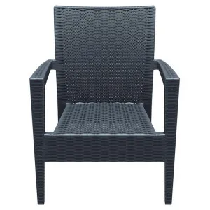 Siesta Tequila Commercial Grade Resin Wicker Outdoor Armchair, Anthracite by Siesta, a Outdoor Chairs for sale on Style Sourcebook