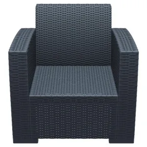 Siesta Monaco Commercial Grade Resin Wicker Outdoor Armchair, Anthracite by Siesta, a Outdoor Chairs for sale on Style Sourcebook