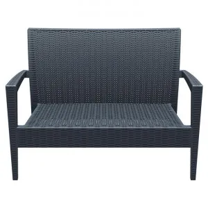 Siesta Tequila Commercial Grade Resin Wicker Outdoor Sofa, 2 Seater,  Anthracite by Siesta, a Outdoor Sofas for sale on Style Sourcebook