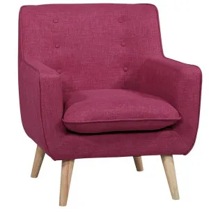 Molena Commercial Grade Fabric Lounge Armchair, Magenta by Brighton Home, a Chairs for sale on Style Sourcebook