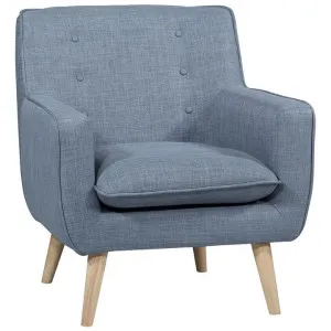 Molena Commercial Grade Fabric Lounge Armchair, Opal Blue by Brighton Home, a Chairs for sale on Style Sourcebook