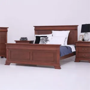 Lucchese African Walnut Timber Bed, Queen by Glano, a Beds & Bed Frames for sale on Style Sourcebook