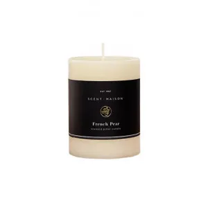 Maison Scented Pillar Candle, French Pear, Small by French Country Collection, a Candles for sale on Style Sourcebook