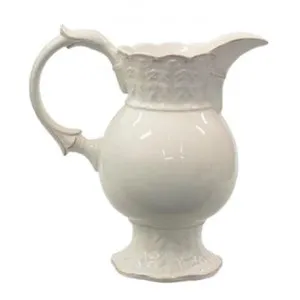 Manon Dolomite Ceramic Water Jug by Provencal Treasures, a Jugs for sale on Style Sourcebook