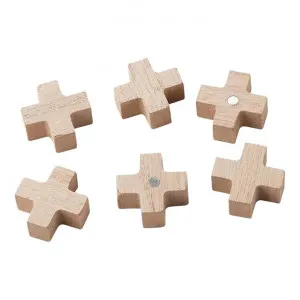 VTWonen Wooden Cross Magnet Set, 6 Piece, Natural by vtwonen, a Desk Decor for sale on Style Sourcebook
