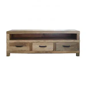 Maksim Reclaimed Elm Timber 3 Drawer TV Unit, 180cm, Natural by Montego, a Entertainment Units & TV Stands for sale on Style Sourcebook
