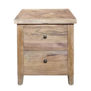 Bacchus Reclaimed Elm Timber Bedside Table by Montego, a Bedside Tables for sale on Style Sourcebook