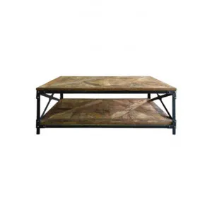 Payre Reclaimed Timber & Iron Industrial Coffee Table, 120cm by Montego, a Coffee Table for sale on Style Sourcebook