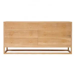 Erina American Oak Timber 6 Drawer Chest by Ambience Interiors, a Cabinets, Chests for sale on Style Sourcebook