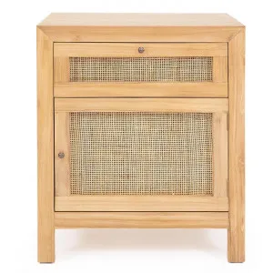 Laguna Wood & Rattan Bedside Table, Natural by Ambience Interiors, a Bedside Tables for sale on Style Sourcebook