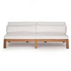 Lubico Teak Timber Outdoor Sofa with Cushion, 3 Seater by Ambience Interiors, a Outdoor Sofas for sale on Style Sourcebook