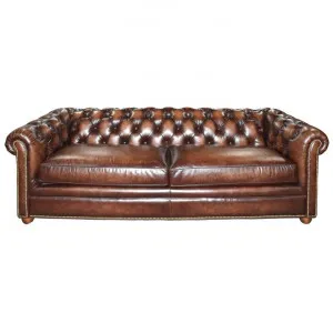 Wickford Leather Chesterfield Sofa, 3 Seater, Fontana Brown by Chateau Legende, a Sofas for sale on Style Sourcebook