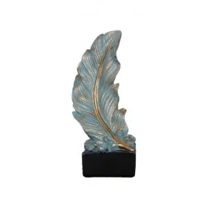 Lissom Feather Sculpture, #1, Blue Patina by Paradox, a Statues & Ornaments for sale on Style Sourcebook