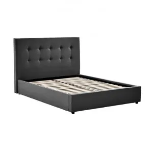Brook Fabric Gas Lift Platform Bed, Queen, Charcoal by SGA Furniture, a Beds & Bed Frames for sale on Style Sourcebook