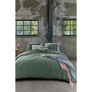 Beddinghouse Basic Organic Cotton Quilt Cover Set, Super King, Green by Beddinghouse, a Bedding for sale on Style Sourcebook