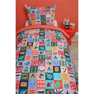 Oilily Party Blocks Cotton Kids Quilt Cover Set, Single by Oilily, a Bedding for sale on Style Sourcebook