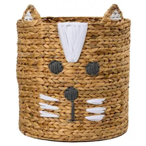 Ankara Water Hyacinth Kids Storage Bucket, Cat by Casa Uno, a Kids Storage & Toy Boxes for sale on Style Sourcebook