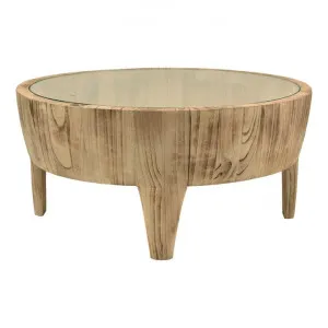 Jimbaran Paulownia Wood Round Coffee Table, 74cm by Casa Uno, a Coffee Table for sale on Style Sourcebook