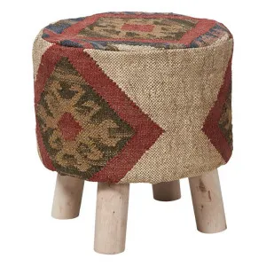 Kilm Panja Jute & Wool Stool by Casa Sano, a Stools for sale on Style Sourcebook