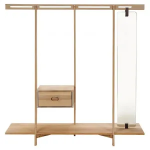 Nofu Oblique Ashwood Open Shelf Wardrobe with Mirror by Nofu Furniture, a Wardrobes for sale on Style Sourcebook