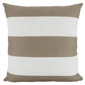 Bronte Linen Euro Cushion, Latte Stripe by NF Living, a Cushions, Decorative Pillows for sale on Style Sourcebook