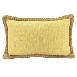 Belrose Linen Lumbar Cushion, Yellow by NF Living, a Cushions, Decorative Pillows for sale on Style Sourcebook