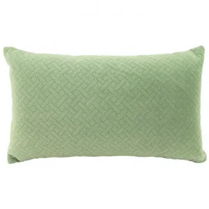 Kemps Basketweave Velvet Lumbar Cushion, Sage by NF Living, a Cushions, Decorative Pillows for sale on Style Sourcebook