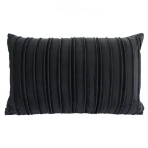 Cecil Velvet Lumbar Cushion, Black by NF Living, a Cushions, Decorative Pillows for sale on Style Sourcebook