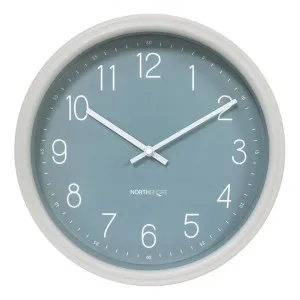 Northshore Aparto Round Wall Clock, 34cm, Light Blue / White by Northshore, a Clocks for sale on Style Sourcebook