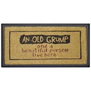 An Old Grump Rubber Edged Coir Doormat, 70x40cm by Solemate, a Doormats for sale on Style Sourcebook