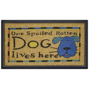 Spoiled Rotten Dog Rubber Edged Coir Doormat, 70x40cm by Solemate, a Doormats for sale on Style Sourcebook