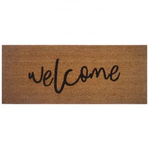 Hand Writing Welcome Coir Doormat, 110x45cm by Solemate, a Doormats for sale on Style Sourcebook