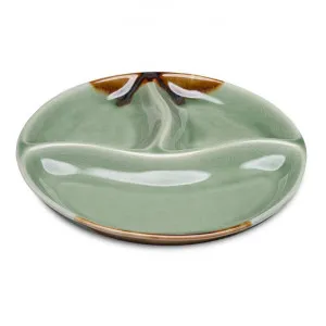 Buri Thai Celadon Ceramic Round Compartment Plate by LIVGGO, a Plates for sale on Style Sourcebook