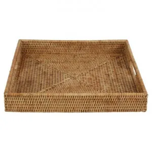 Savannah Rattan Tray, Square, Small, Natural by COJO Home, a Trays for sale on Style Sourcebook