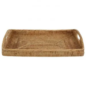 Savannah Rattan Breakfast Tray, Large, Natural by COJO Home, a Trays for sale on Style Sourcebook