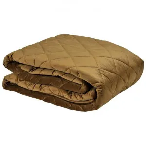 Allure Velvet Bed Comforter, 280x140cm, Caramel by COJO Home, a Bedding for sale on Style Sourcebook