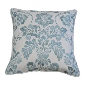Olivia Embroidered Cotton Canvas Scatter Cushion Cover, Baby Blue by COJO Home, a Cushions, Decorative Pillows for sale on Style Sourcebook